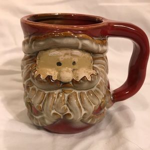 Vintage Stonewear Santa Claus Mug Cup Unique